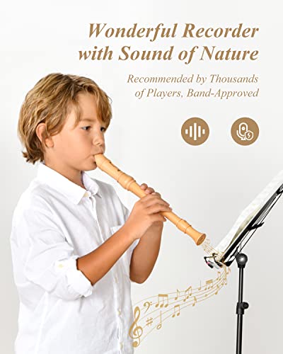 Soprano Beginners Recorder Baroque fingering C Key Maple Descant Recorder Instrument