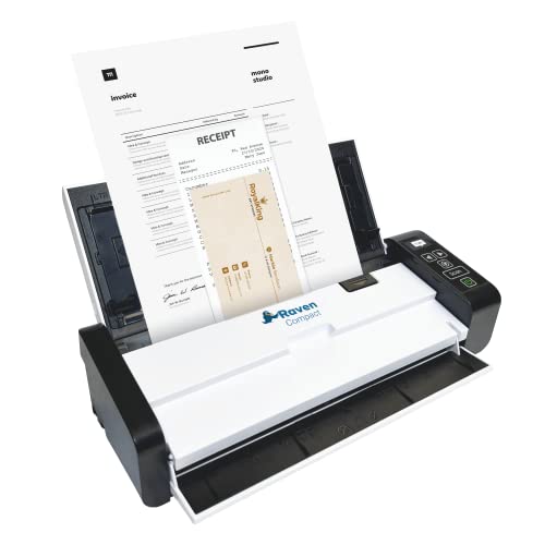 Raven Compact Document Scanner - Fast Duplex Scanning, Ideal for Home or Office, Scan