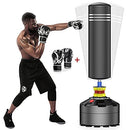 Freestanding Punching Bag with Boxing Gloves and Suction Cup Base for Adult Youth