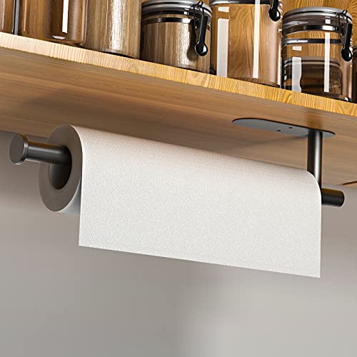 Paper Towel Holder 2 Pack, Under Cabinet Paper Towel Holder Wall Mount, Self Adhesive