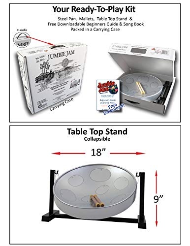 Jam Steel Ready to Play Kit-Silver G-Major with Table Top Stand