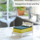 Clean Dreams Kitchen Sponge Holder - Plastic Dish Sponge Holder for Kitchen Sink