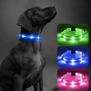 Flashseen LED Dog Collar USB Rechargeable with Adjustable Dog Collars