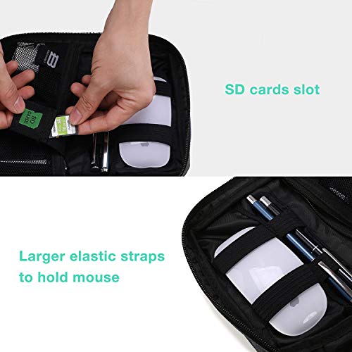 BAGSMART Electronic Organizer Small Travel Cable Organizer Bag for Hard Drives