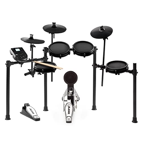 Electric Drum Set with USB MIDI Connectivity, Mesh Drum Pads, Kick Pedal