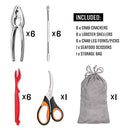19-piece Seafood Tools Set Scissors & Storage Bag - Nut Cracker Set