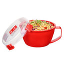 Microwave Bowl for Noddles, Pasta, and Soup with Lid and Handle