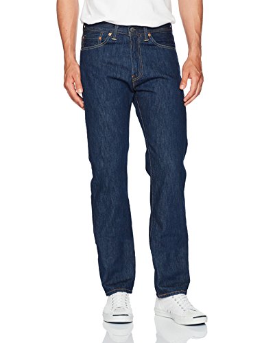 Levi's Men's 505 Regular Fit Jeans, Rinse, 40W x 30L