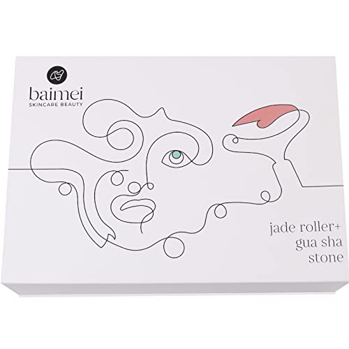 Jade Roller & Gua Sha, Face Roller, Facial Beauty Roller Skin Care Tools