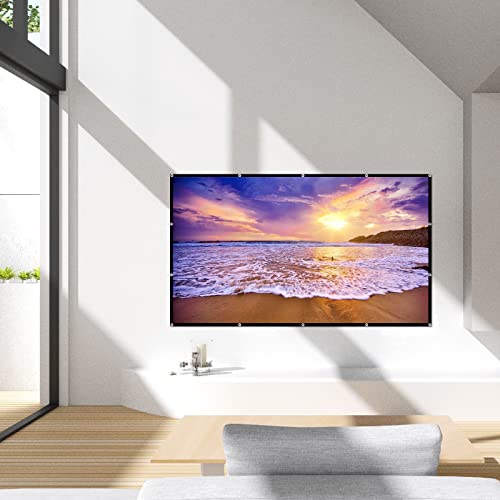 Projector Screen 100 inch,Outdoor Projection Screen 16:9 HD Portable Projector Screen