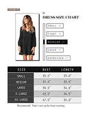 Women's V Neck Bishop Sleeves Soft Loose Tunic Fall Dress Geometry M