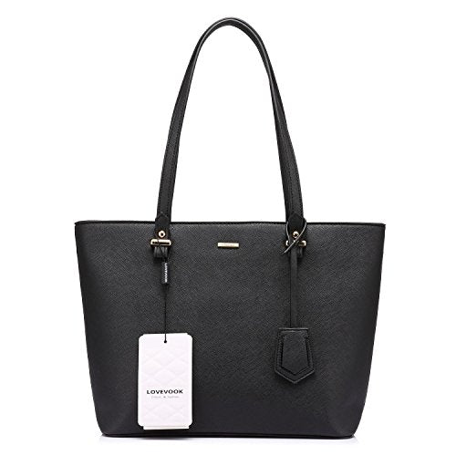 Handbags for Women Shoulder Bags Tote Satchel Hobo 3pcs Purse Set Black