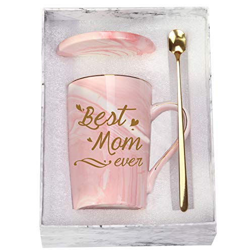 Best Mom Ever Coffee Mug Best Mom Gifts 14 Ounce Gift Box with Spoon