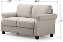 Loveseat Sofa / Easy, Tool-Free Assembly, Beige