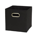 Foldable Fabric Storage Bins | Set of 6 Cubby Cubes With Handles | Black