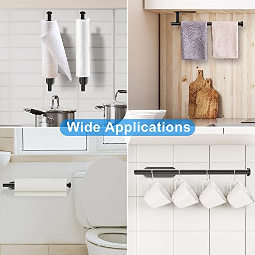 Paper Towel Holder 2 Pack, Under Cabinet Paper Towel Holder Wall Mount, Self Adhesive