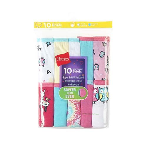 100% Cotton Tagless Panties, Available in 10 and 20 Pack Briefs, Assorted 10-pack, 8 US