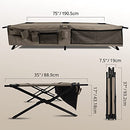 Camp Cot, Folding Camping Cot, Guest Bed, 300 lbs Capacity, Steel Frame