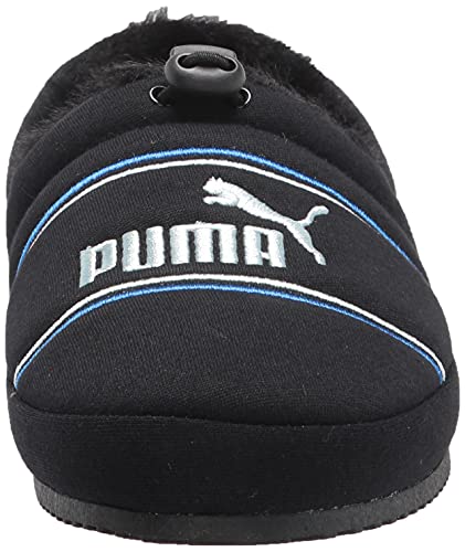 Moccasin Slipper, Black-Glacial B, 4 US Unisex Big Kid