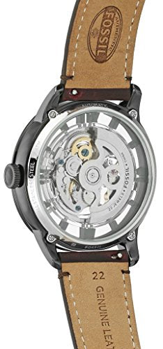 Fossil Men's Automatic Stainless Steel and Leather Three-Hand Watch