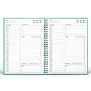 To Do List Notebook, Daily Planner Undated - Hourly Planner, 7.6"x10.2"96 Pages,Green