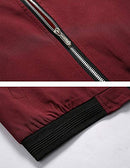 Slim Fit Lightweight Softshell Flight Bomber Jacket Coat (US L =Asian tag 4XL, Wine Red