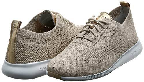 Cole Haan Women's 2.Zerogrand Stitchlite Oxford, rye Knit/Optic White, 7.5