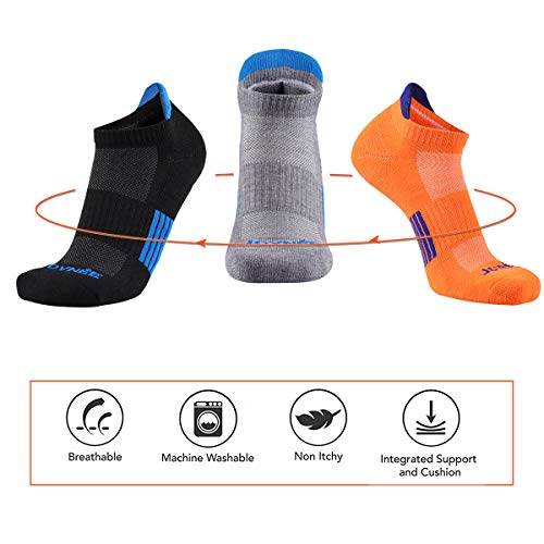 Men’s Athletic Socks Low Cut Cushion Running Socks Breathable