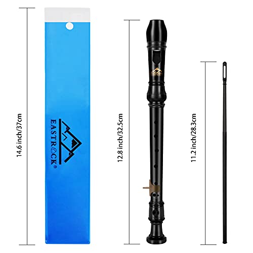 Soprano Recorder for Kids Beginners, Recorder Instrument German Style C Key 3 Piece ABS