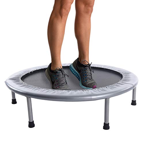 36 Inch Folding Mini Trampoline - Small, Spring-Free Fitness Rebounder for Adults