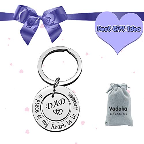 Dad Memorial Jewelry Gift A Piece of My Heart Is In Heaven Dad Memorial Keychain