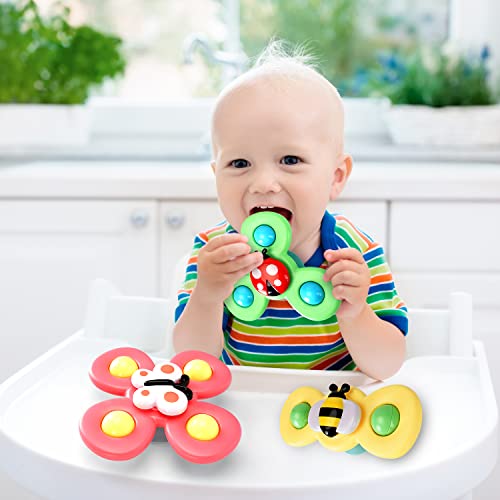 3PCS Suction cup spinner toys for 1 2 Year old boys|baby toys 12-18 months