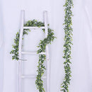 Faux Eucalyptus Garland Plant, 2 Pack Artificial Vines Hanging Eucalyptus Leaves