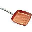 Copper Chef Non-Stick Square Fry Pan 5-Piece Set, 8 Inch Griddle Pan, 9.5 Inch