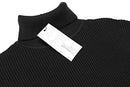 COOFANDY Mens Ribbed Slim Fit Knitted Pullover Turtleneck Sweater (Small, Black)