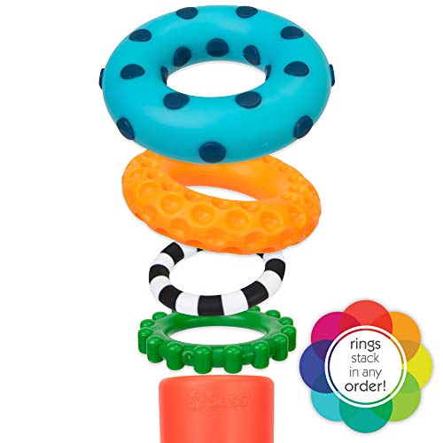 Stacking Ring STEM Learning Toy, Age 6+ Months, Multi, 9 Piece Set
