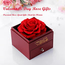 Rose with I Love You Necklace, Birthday Gifts for Women Mom Girlfriend Wife, Romantic