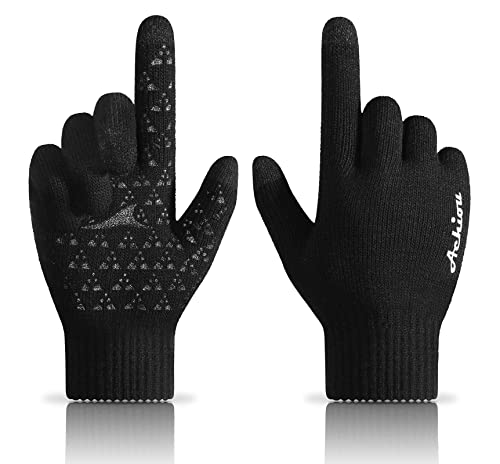 Winter Gloves for Men Women, Touch Screen Texting Warm Gloves with Thermal