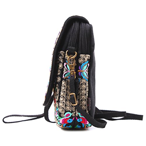 Embroidered Cute Mini Crossbody Bag for Women Small Handbags Wristlet Wallet