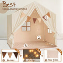 Large Kids Tent, Kids Playhouse with Banner,Light and Floor Piece