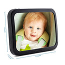 Enovoe Baby Car Mirror with Cleaning Cloth - Wide, Convex Back Seat Baby Mirror