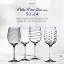 Cheers White Wine Glasses, Set of 4, Clear