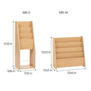 Wide 4 Pocket Magazine Rack, Light Brown