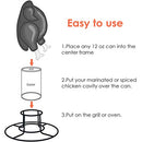 Beercan Chicken Rack, Stainless Steel Chicken Stand for Smoker and Grill