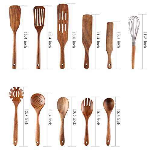 Kitchen utensils set 11pcs wood cooking utensils,cookware durable