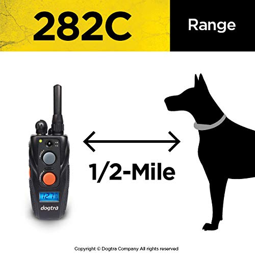 Dogtra 282C Waterproof 127-Level Precise Control LCD Screen ½-Mile 2-Dog Remote Training Dog E-Collar