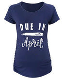 Maternity Clothes Ruched Side Maternity Tee Graphic Pregnancy Tops