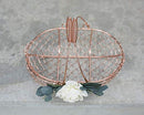 Rose Gold Flower Girl Basket - Copper Wire Flower Girl Basket - Boho Flower Girl Gift - Eucalyptus & Ivory Floral Wedding Basket by Ragga Wedding