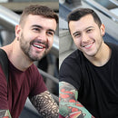 15 Pairs Earrings for Men, Black Stainless Steel Earrings Stud Kit for Men Women Fashion