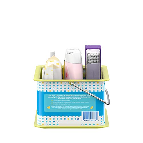 Johnson's Bath Gift Set for Parents-to-Be, Caddy with Baby Bath Time & Skin Care Essentials